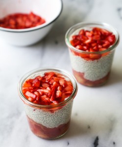 Pudding de chia en base de frutos rojos