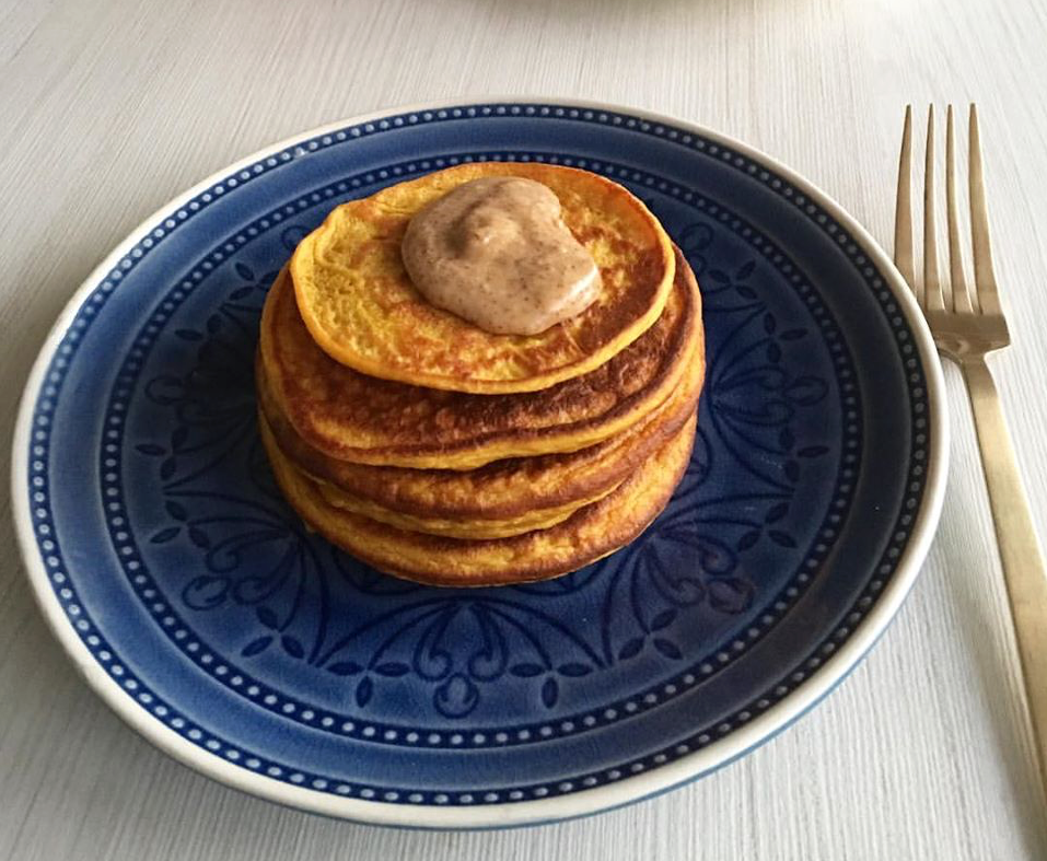 Pancakes de zapallo camote (calabaza)